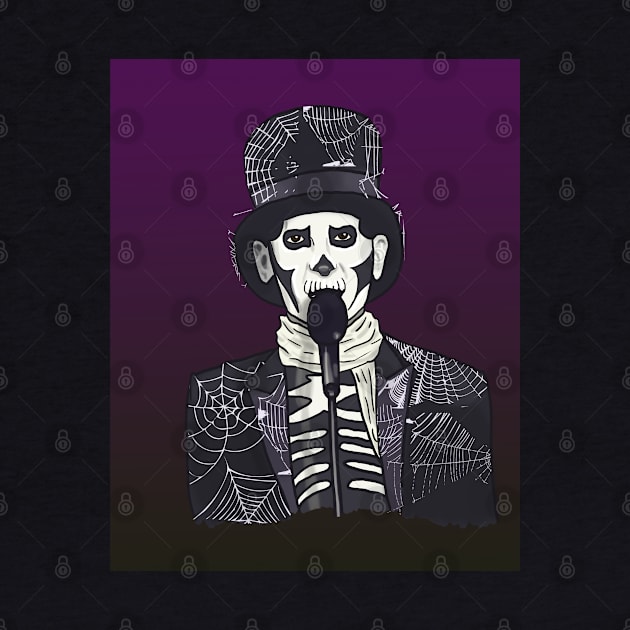 Hocus Pocus Skeleton Singer by tesiamarieart